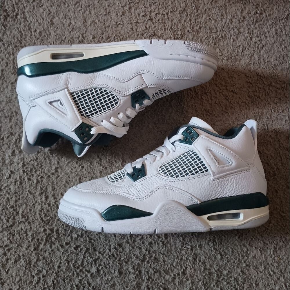 Jordan 4 Retro Oxidized Green White GS FQ8213-103 Youth 6,6.5 Women's Size 7.5,8